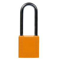 Nylonové zámky s 50 mm hliníkovým okem, oranžová, 6 ks